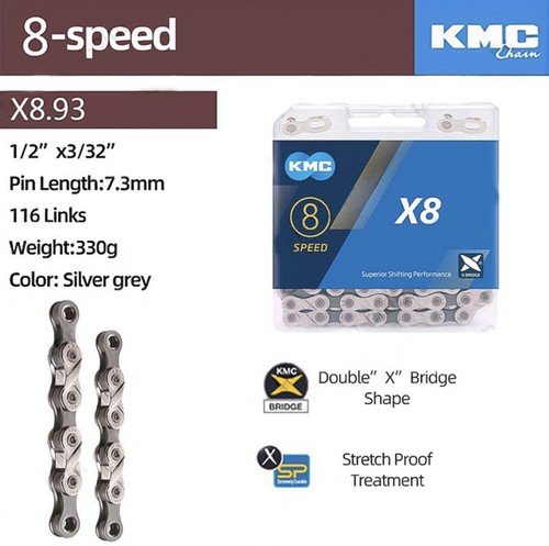 Kmc speed chain silver - speed, x8